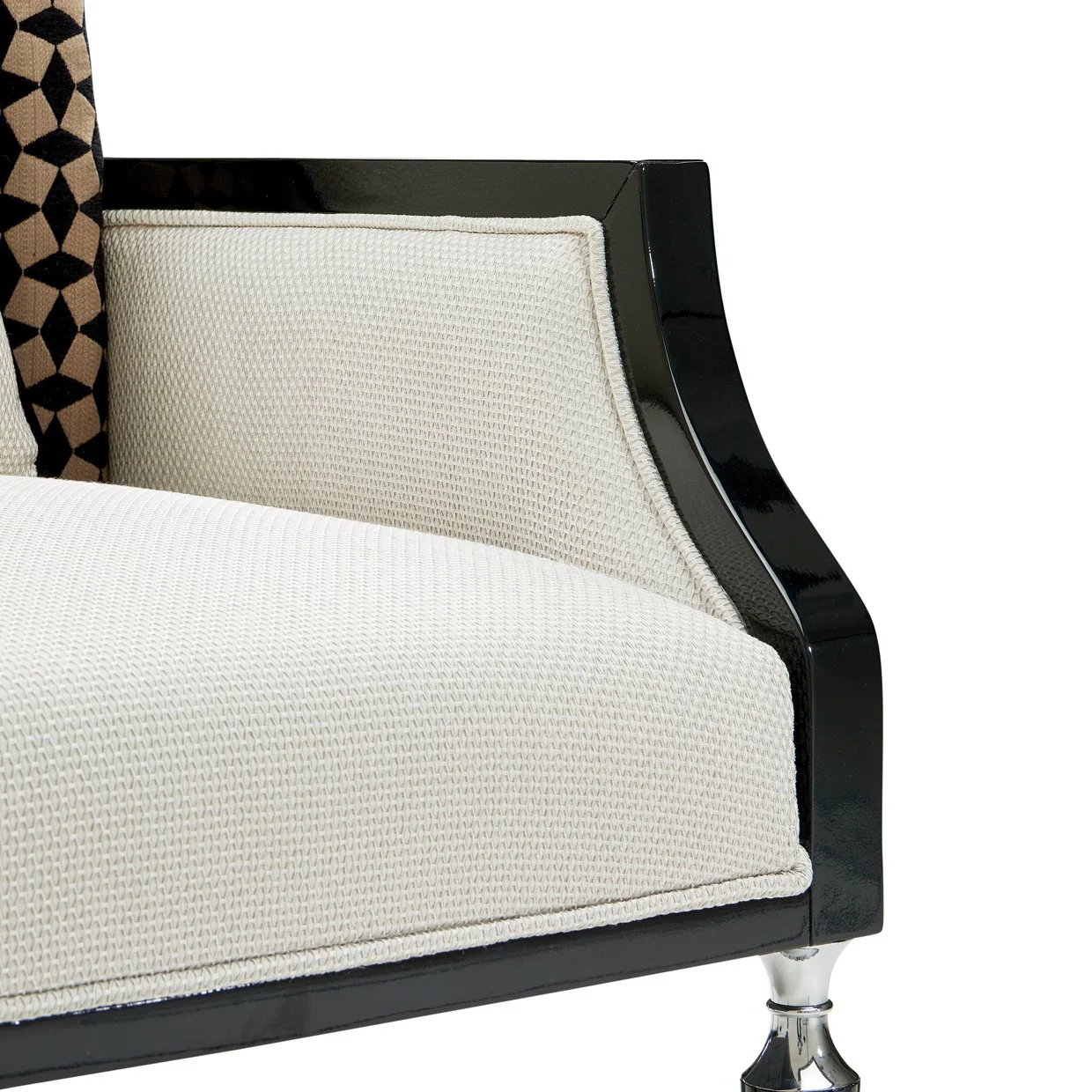 La Francaise Accent Chair - Cafe au Lait/Black - Image 10