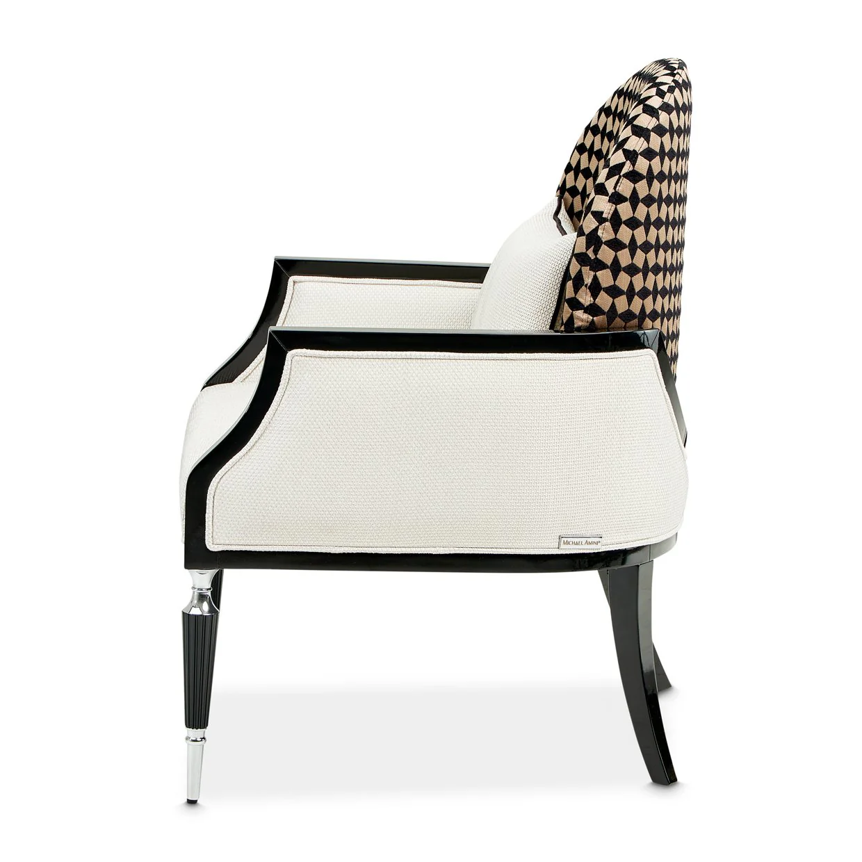 La Francaise Accent Chair - Cafe au Lait/Black - Image 7