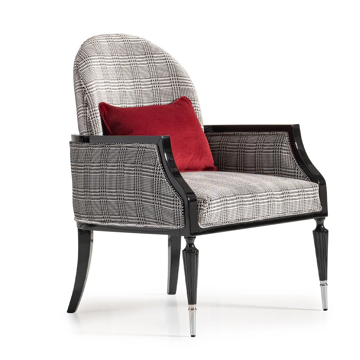 La Francaise Accent Chair - Domino/Black - Image 6