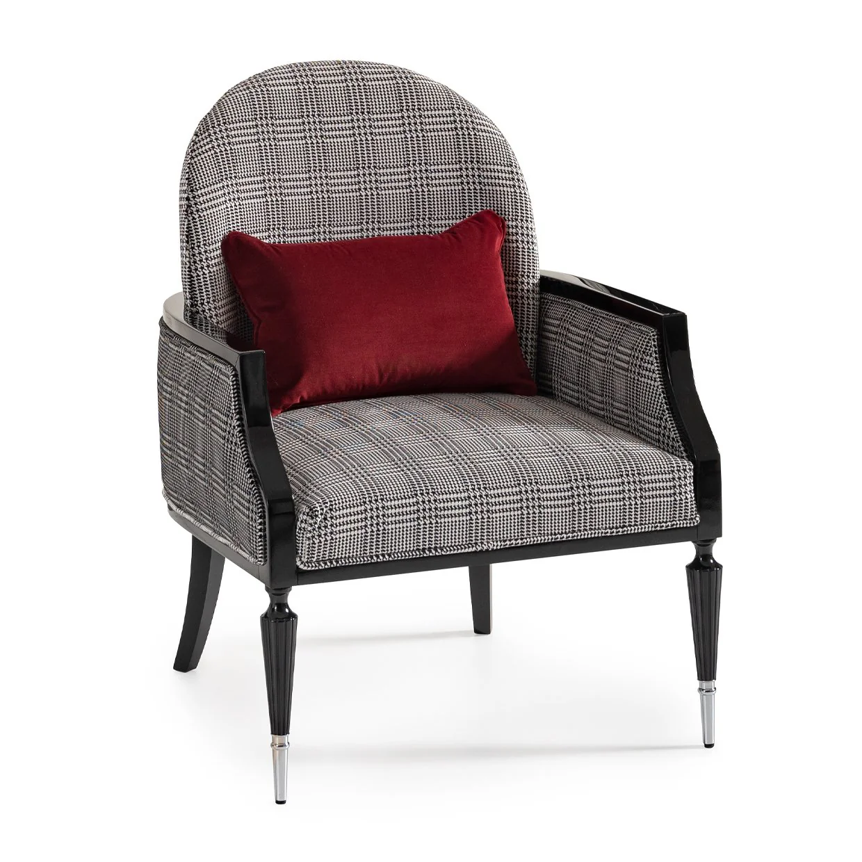 La Francaise Accent Chair - Domino/Black - Image 7