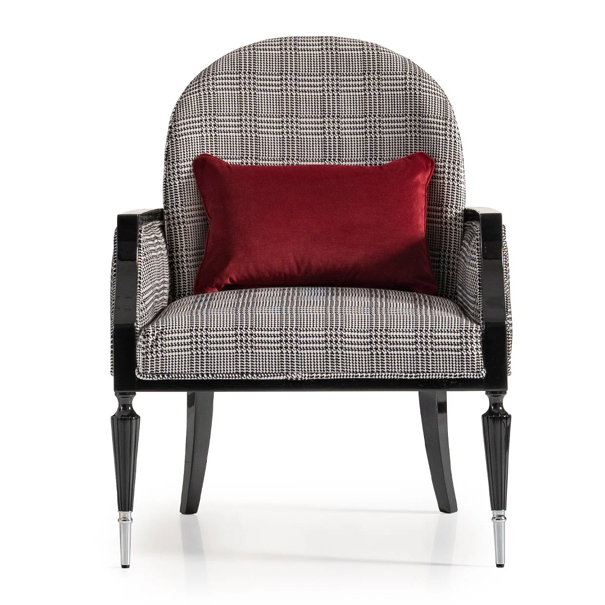 La Francaise Accent Chair - Domino/Black - Image 8