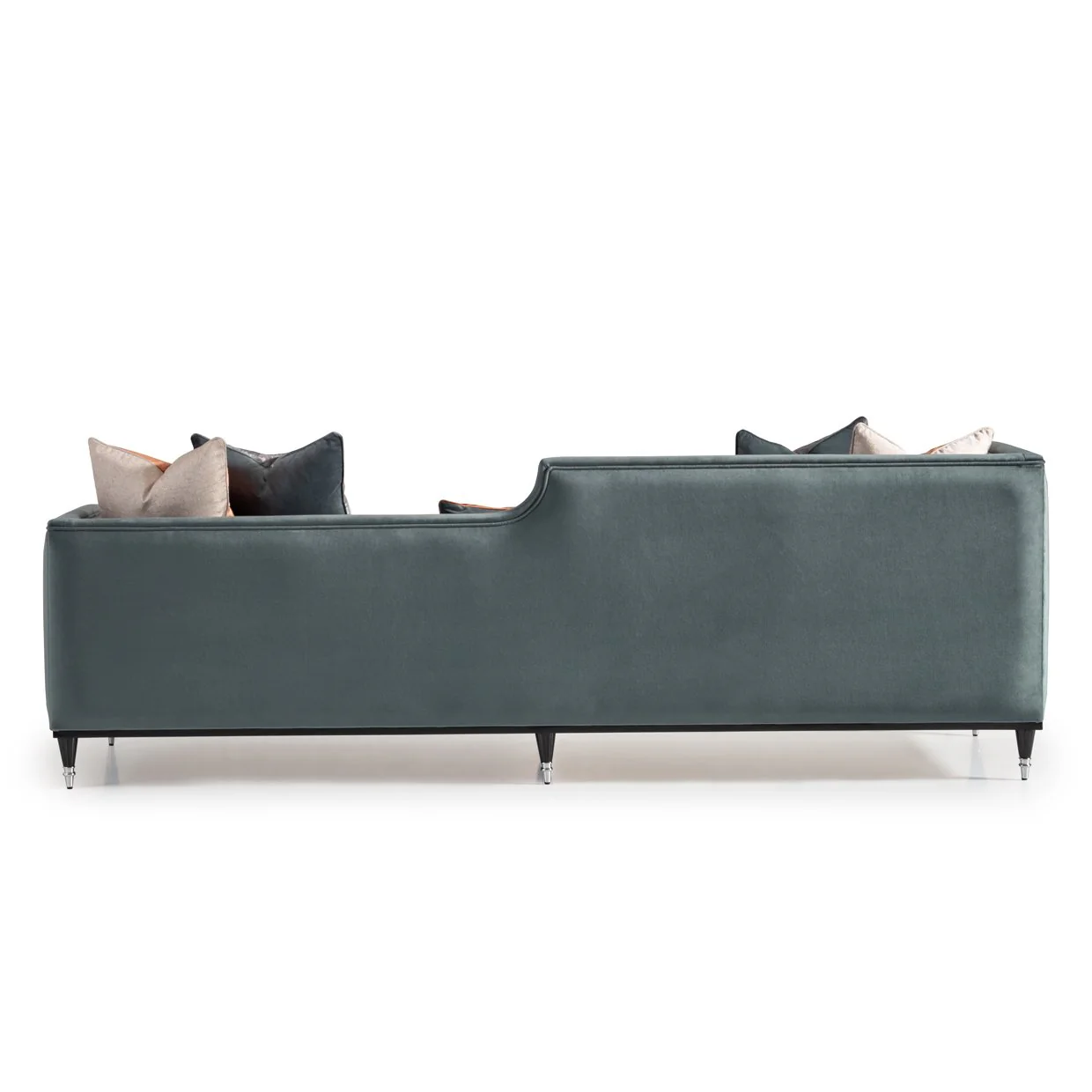 La Francaise Mansion Sofa - Azure/Black - Image 4
