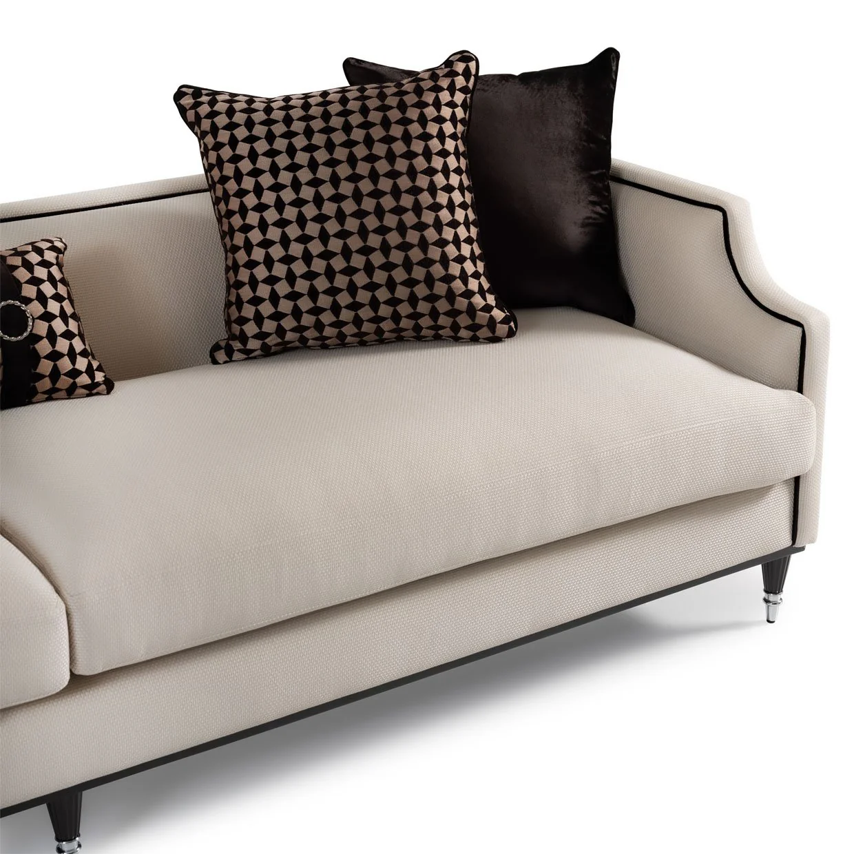 La Francaise Mansion Sofa - Cafe au Lait/Black - Image 11