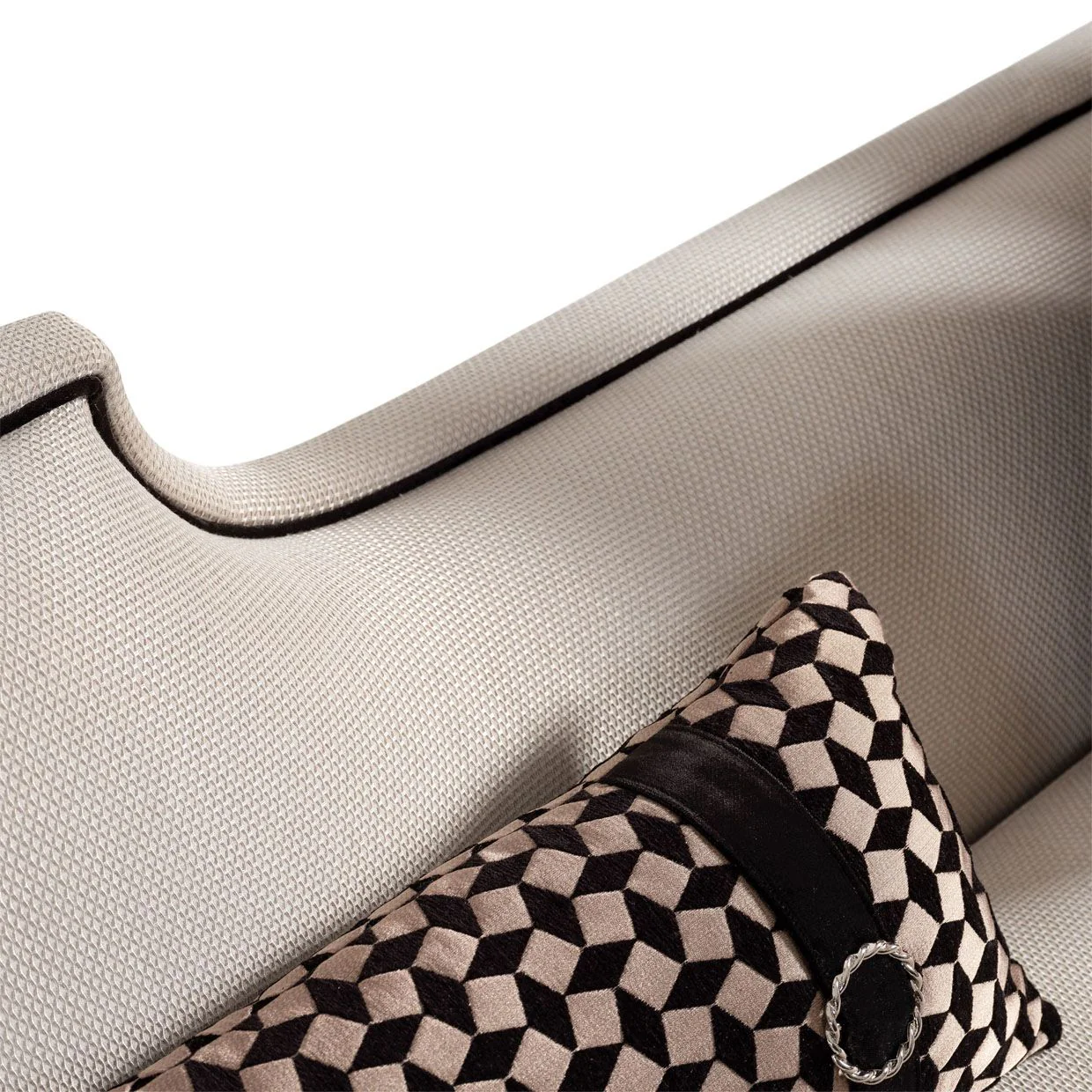 La Francaise Mansion Sofa - Cafe au Lait/Black - Image 13