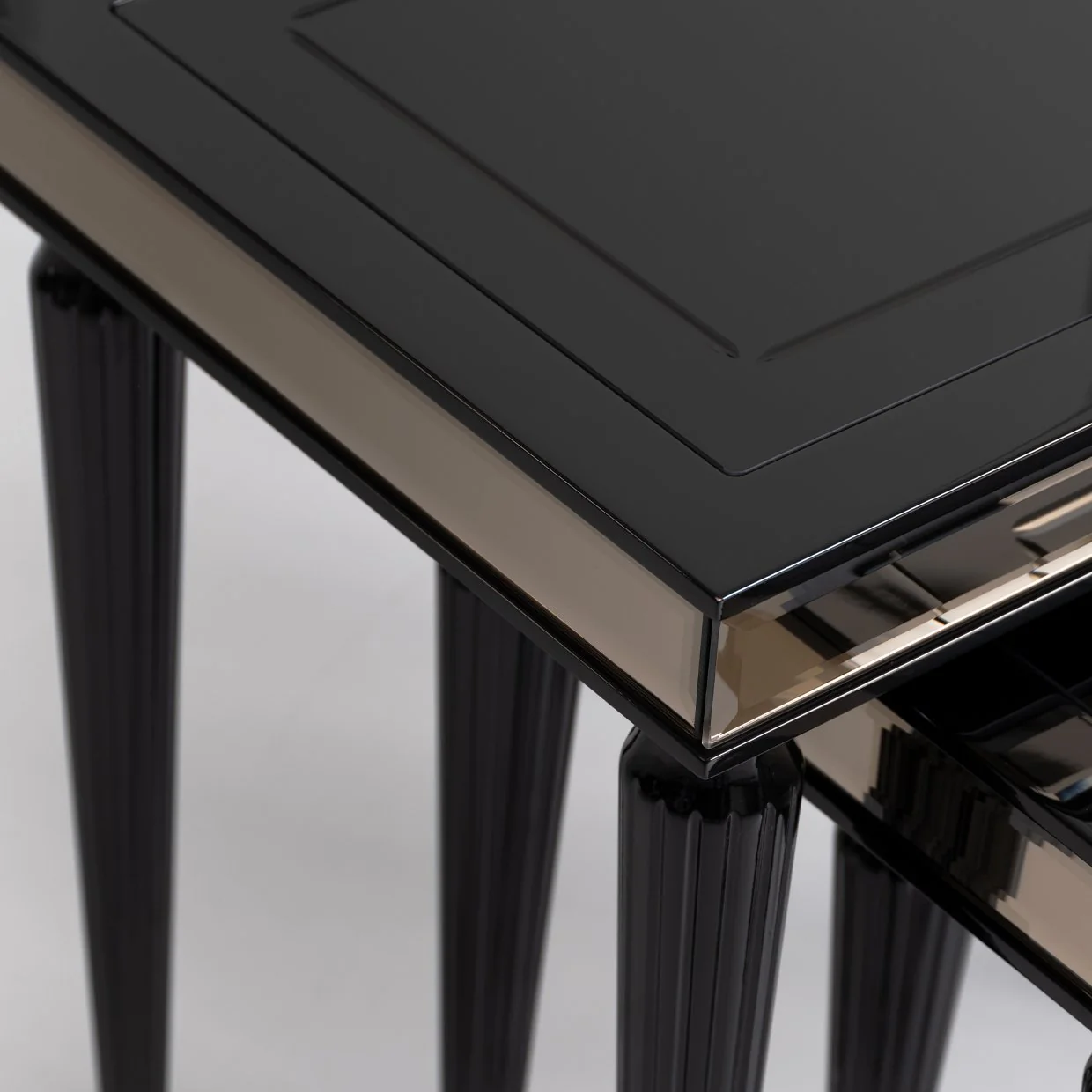 La Francaise Nesting Tables, Set of 3 - Black Ice - Image 7
