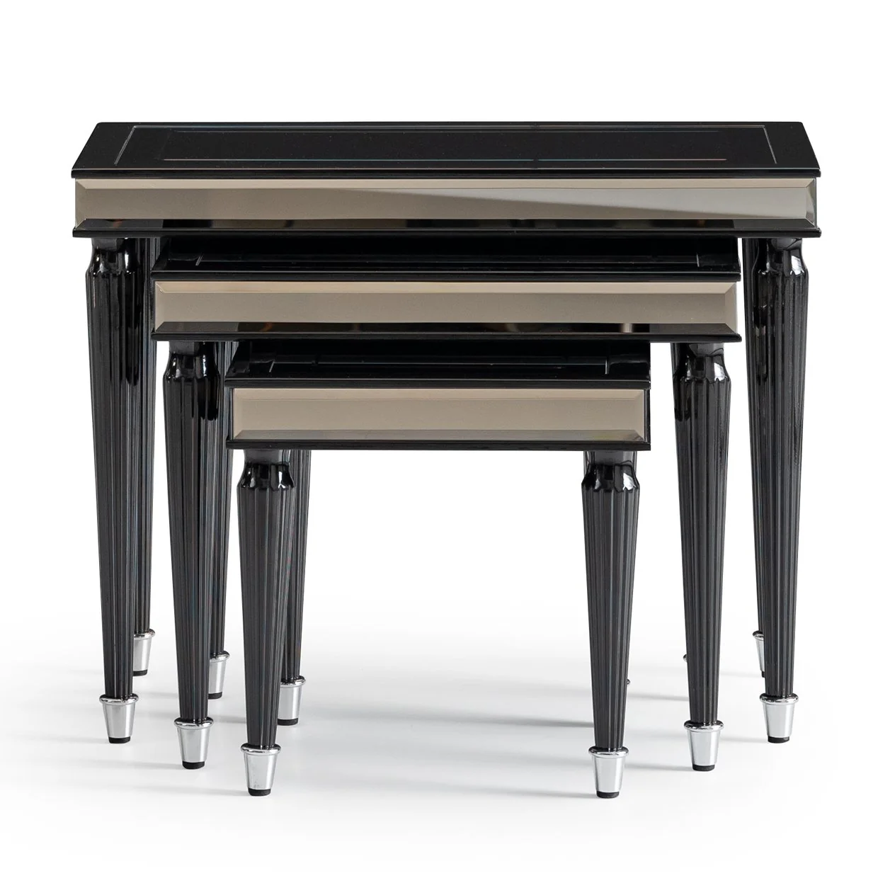 La Francaise Nesting Tables, Set of 3 - Black Ice - Image 8