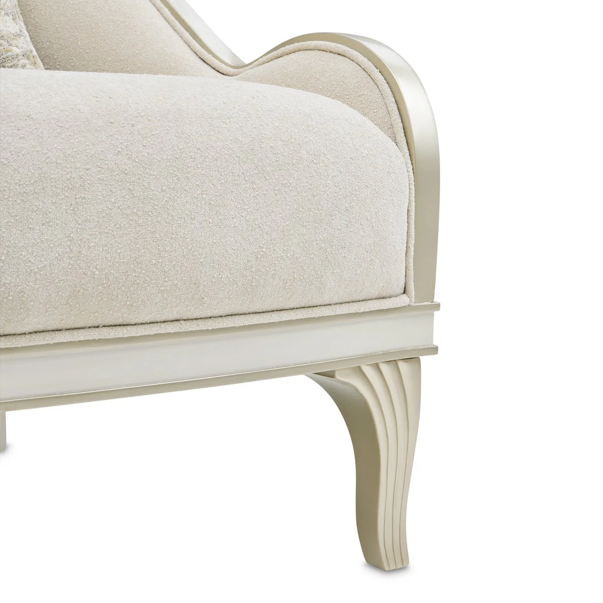La Marisia Chenille Accent Chair - Tranquil/Light Champagne - Image 15