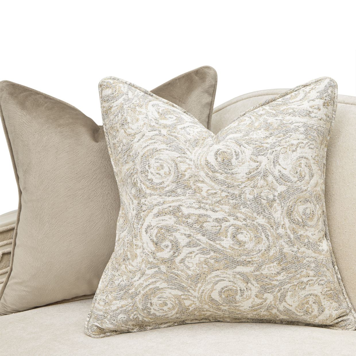 La Marisia Chenille Loveseat - Tranquil/Creamy Pearl - Image 9