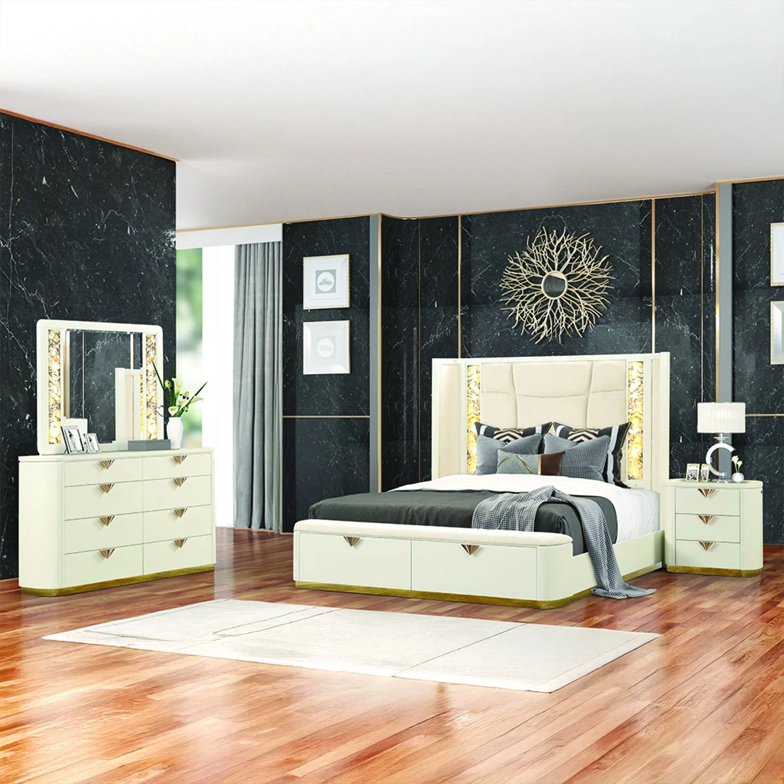 La Pierre King 4PC Bedroom Set - Image 16