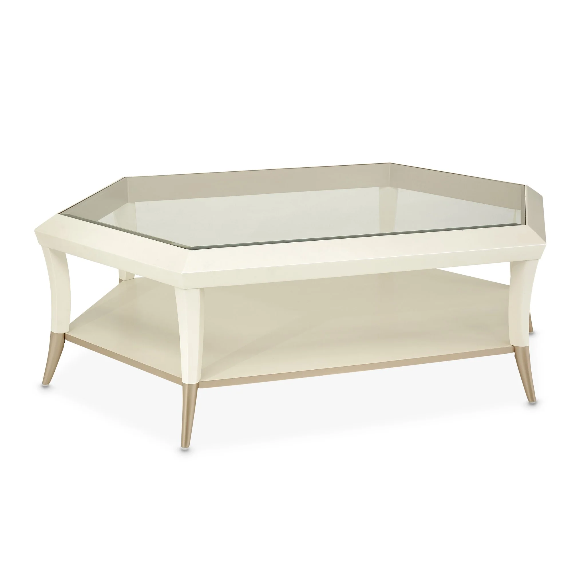 La Rachelle Hexagon Cocktail Table - Champagne - Image 5