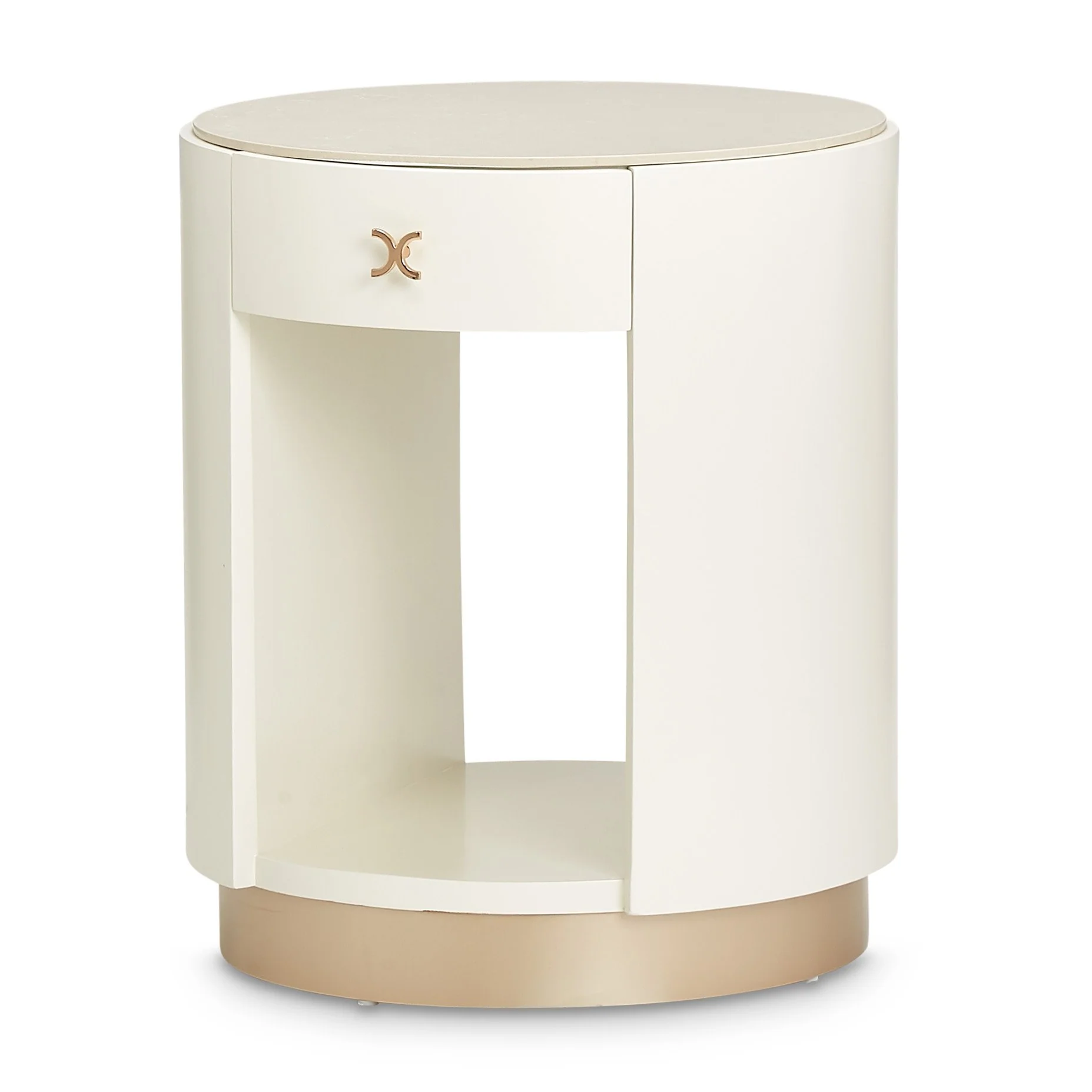La Rachelle Round End Table - Champagne - Image 12