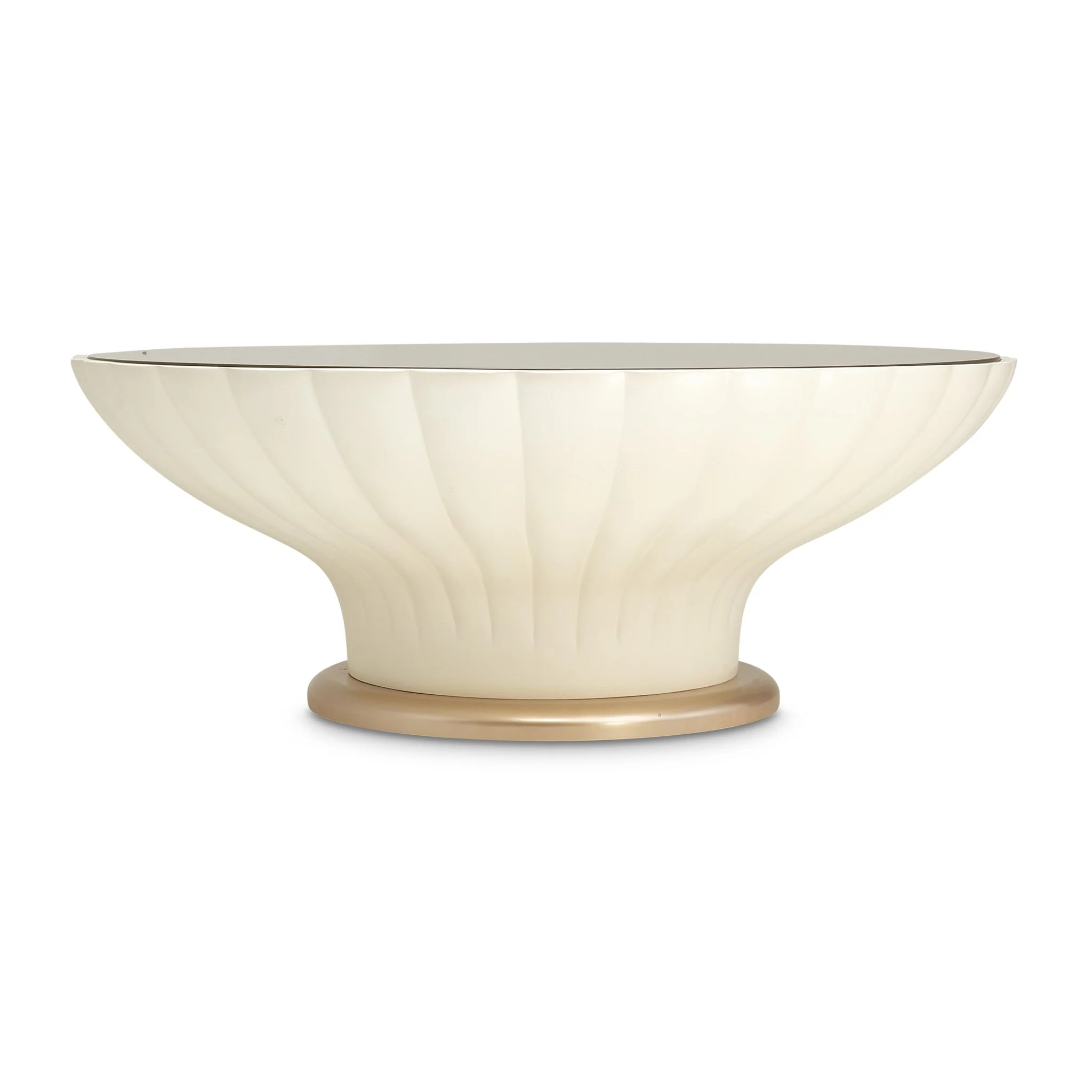 La Rachelle Scalloped Round Cocktail Table - Champagne - Image 3