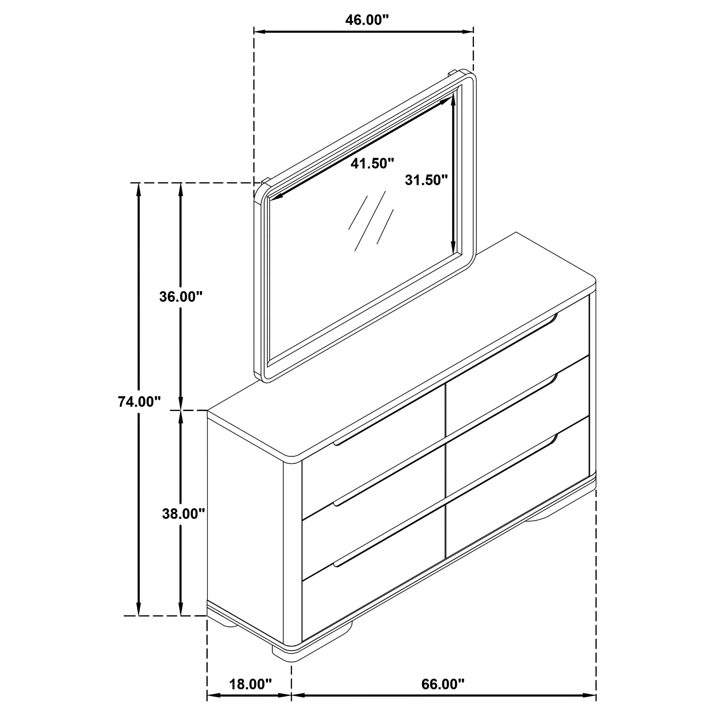 Ladera Dresser with Mirror - Image 12