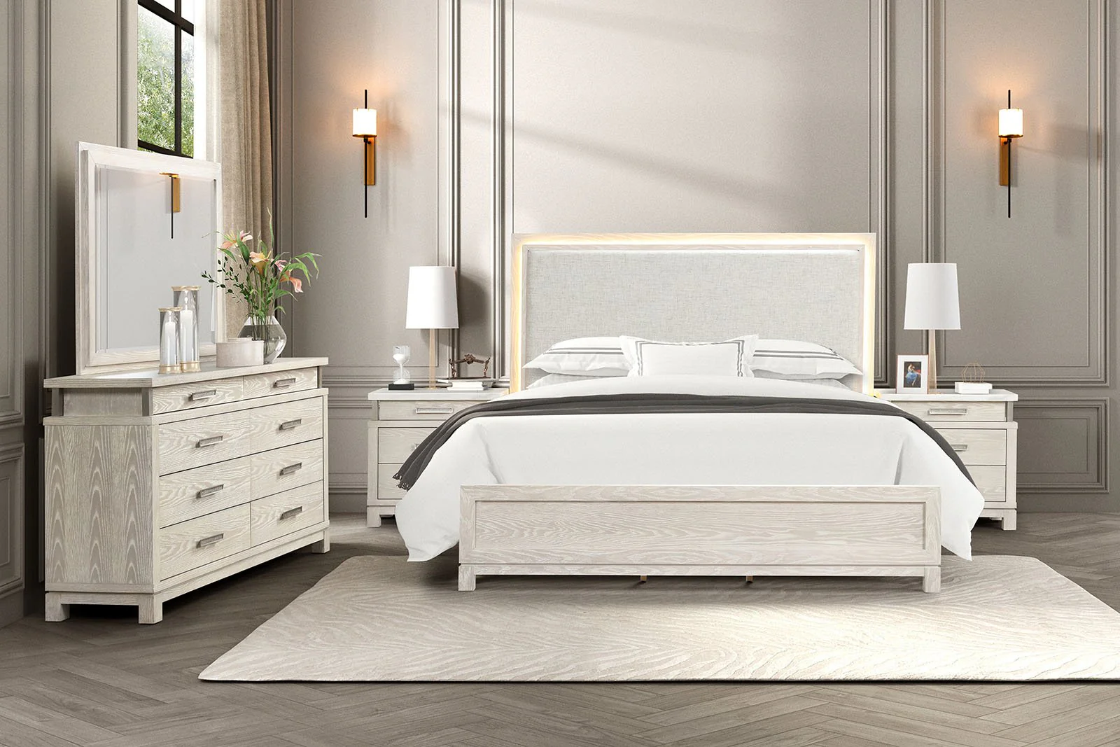 Lafayette Queen Bed, Weathered Gray - Image 2