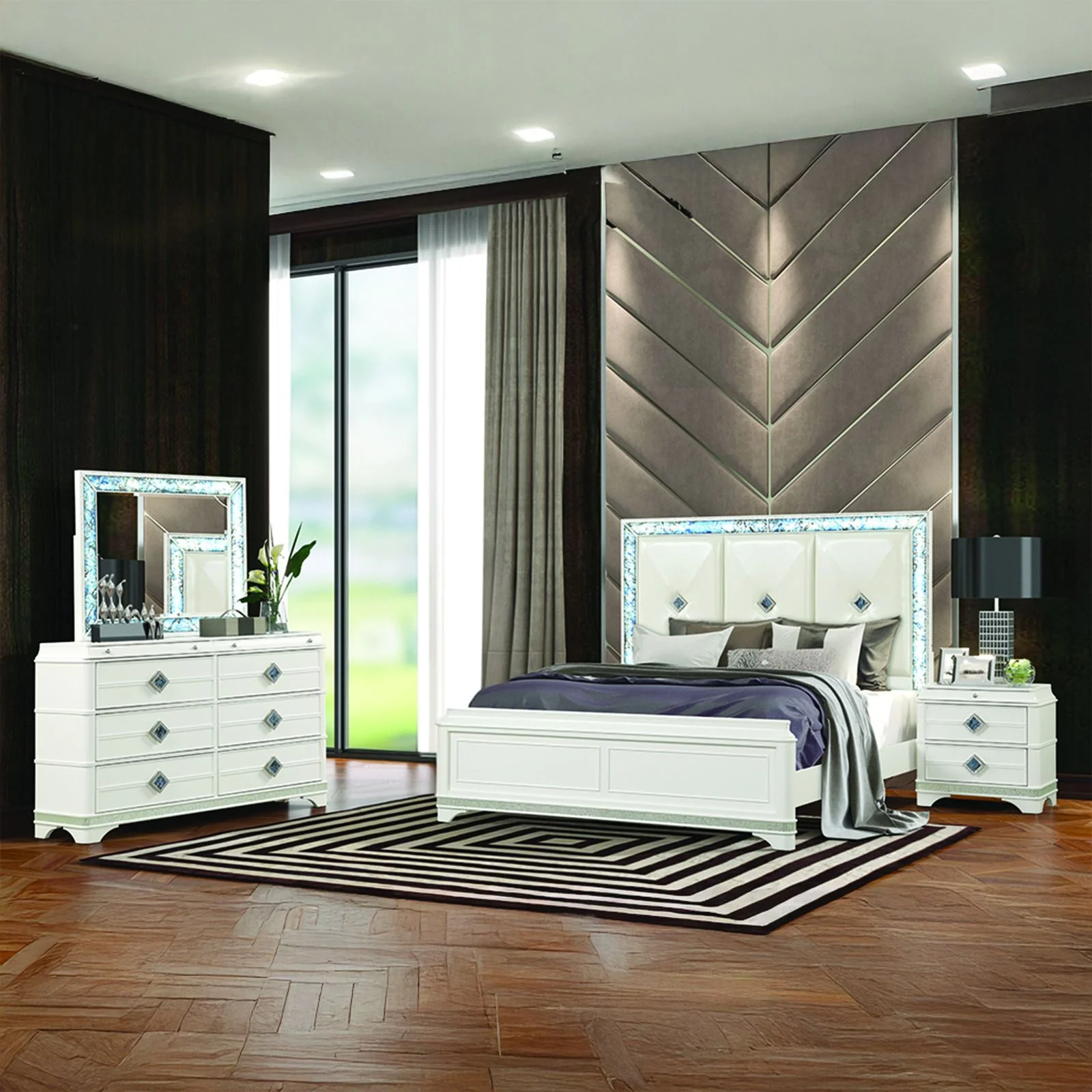 Laguna King 4PC Bedroom Set - Image 15