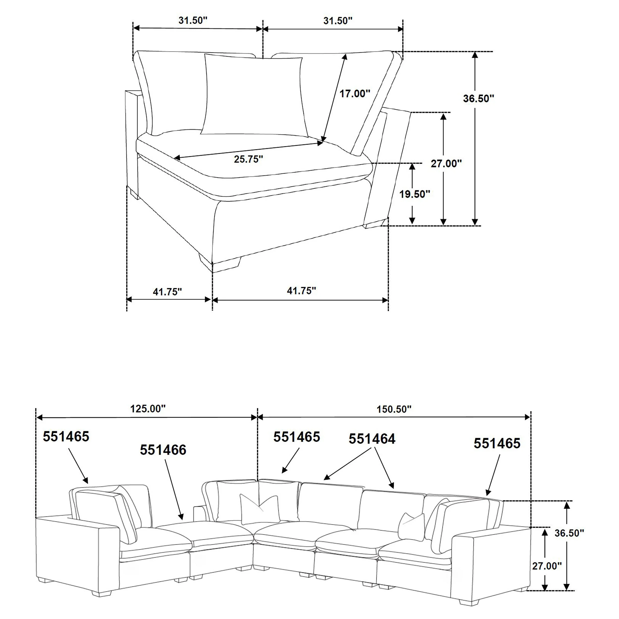Lakeview Modular Sectional Sofa - Image 61