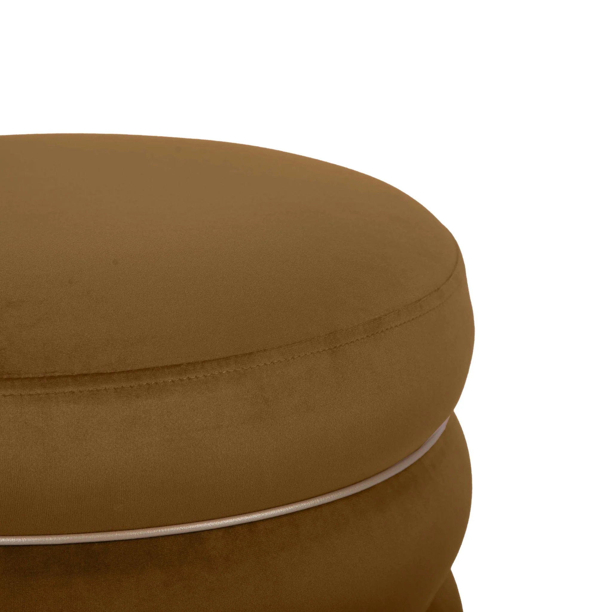 Lakka Chocolate Velvet Ottoman - Image 5