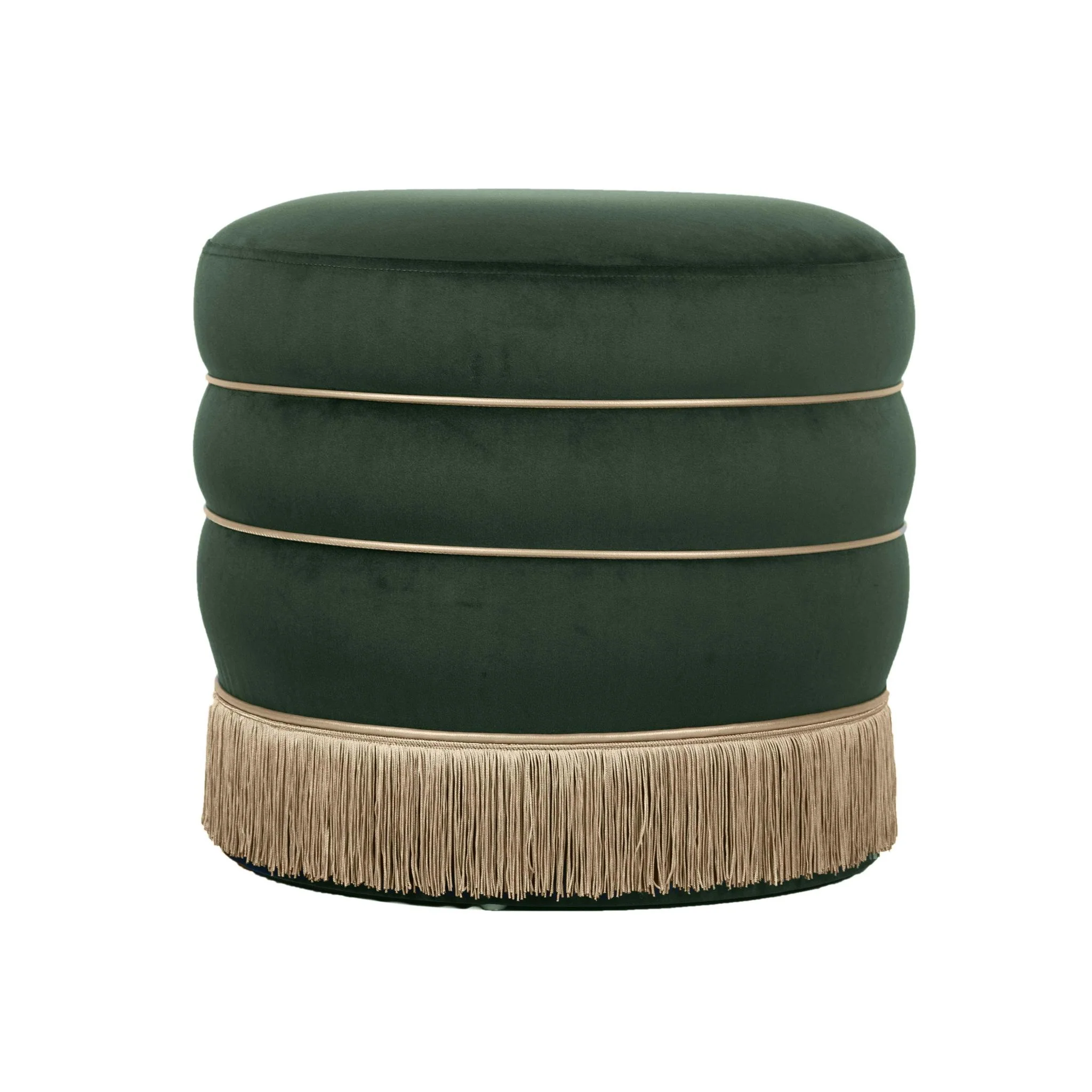 Lakka Green Velvet Ottoman - Image 3