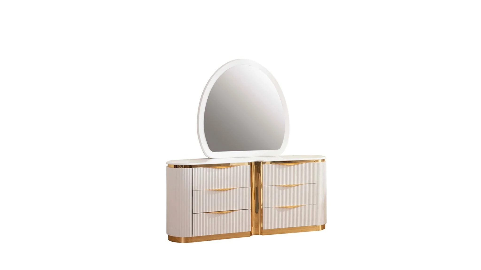 Laura King 6 Pc Bedroom Set White - Image 7