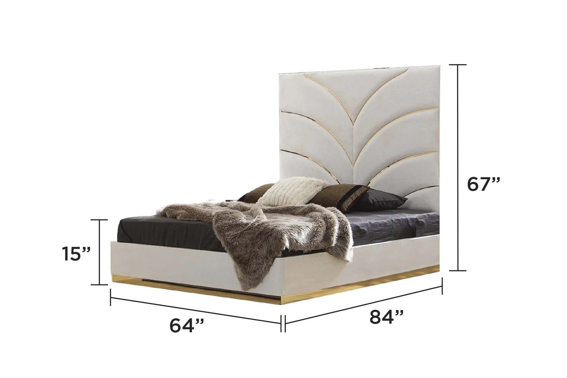 Laura Queen 5-n Pc Bedroom Set White - Image 3