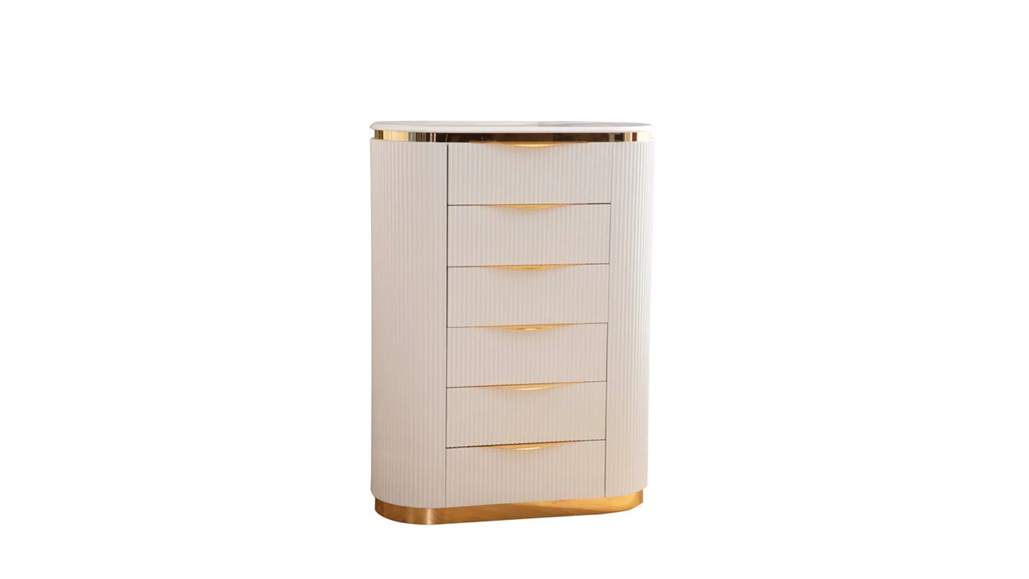 Laura Queen 6 Pc Bedroom Set White - Image 23