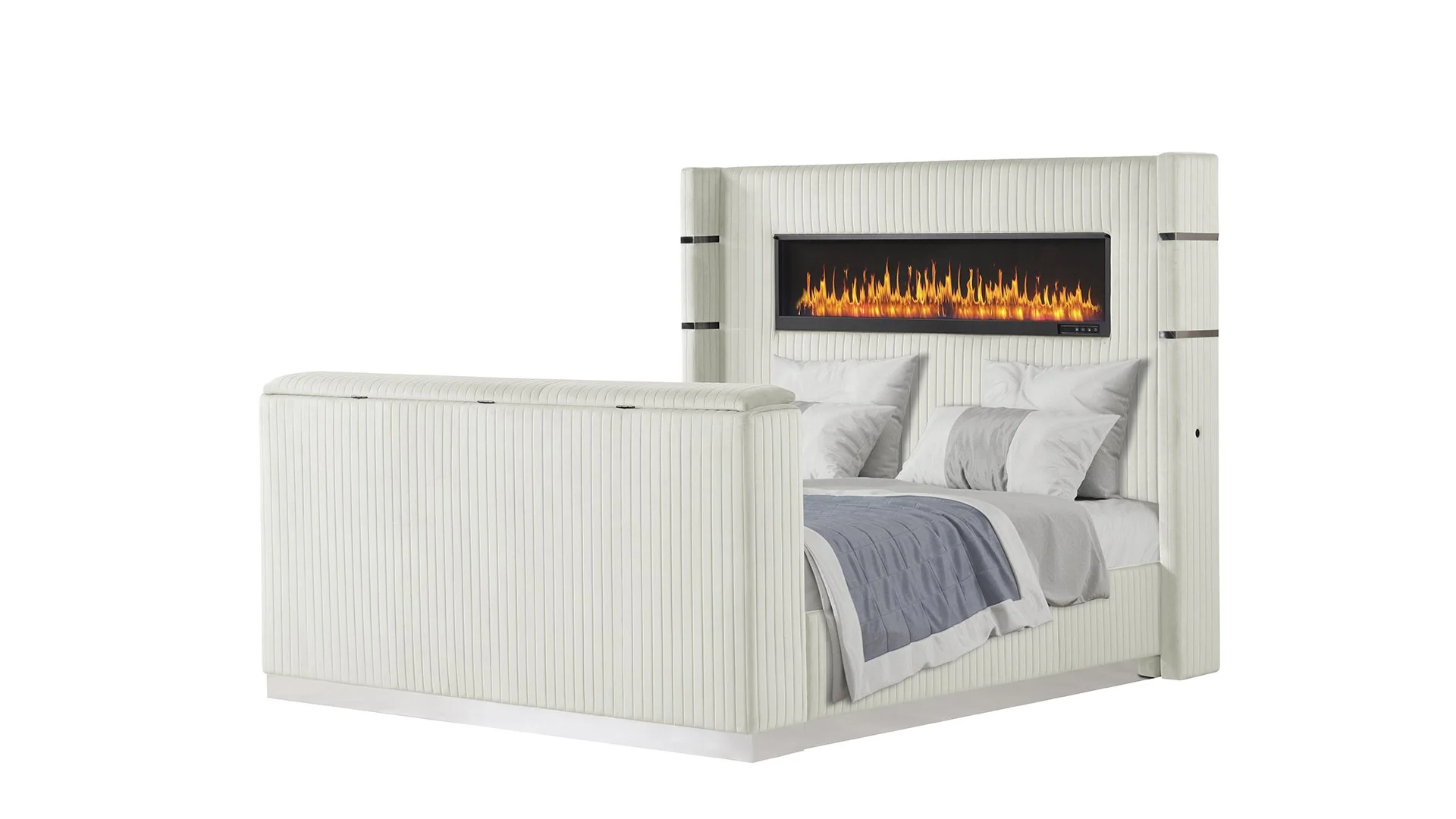 Lavish King 4PC Bedroom Set Beige - Image 2
