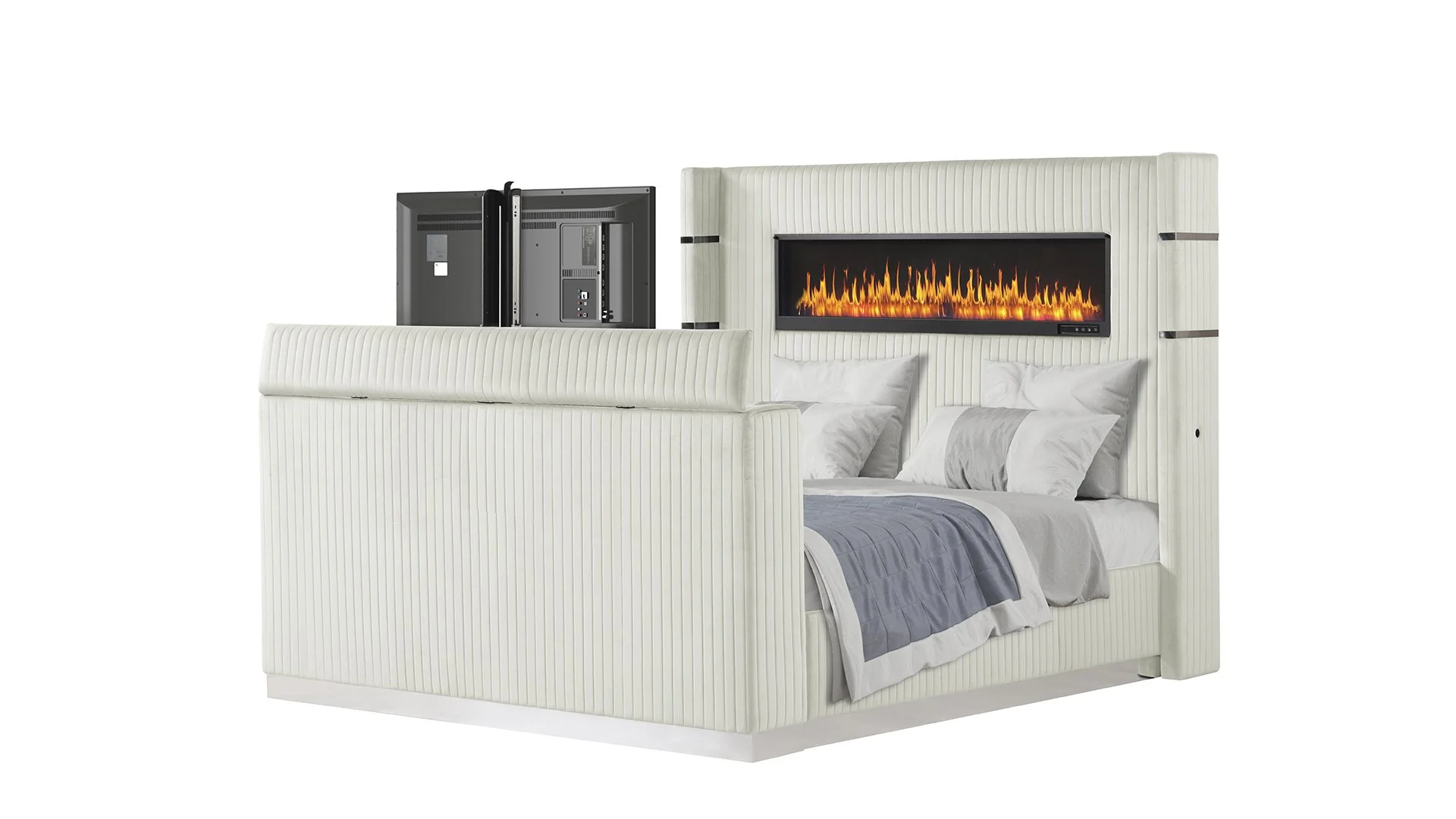 Lavish King 4PC Bedroom Set Beige - Image 3