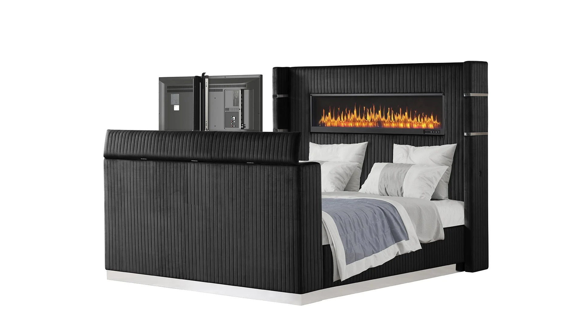 Lavish King 4PC Bedroom Set Black - Image 3