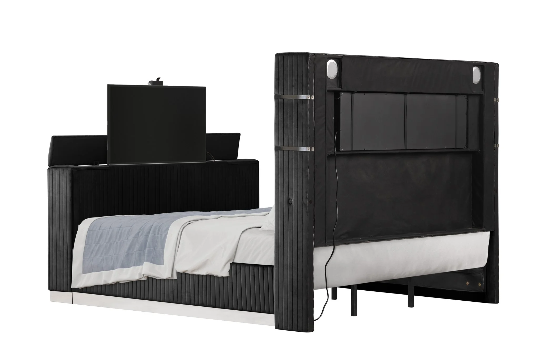 Lavish King 4PC Bedroom Set Black - Image 7