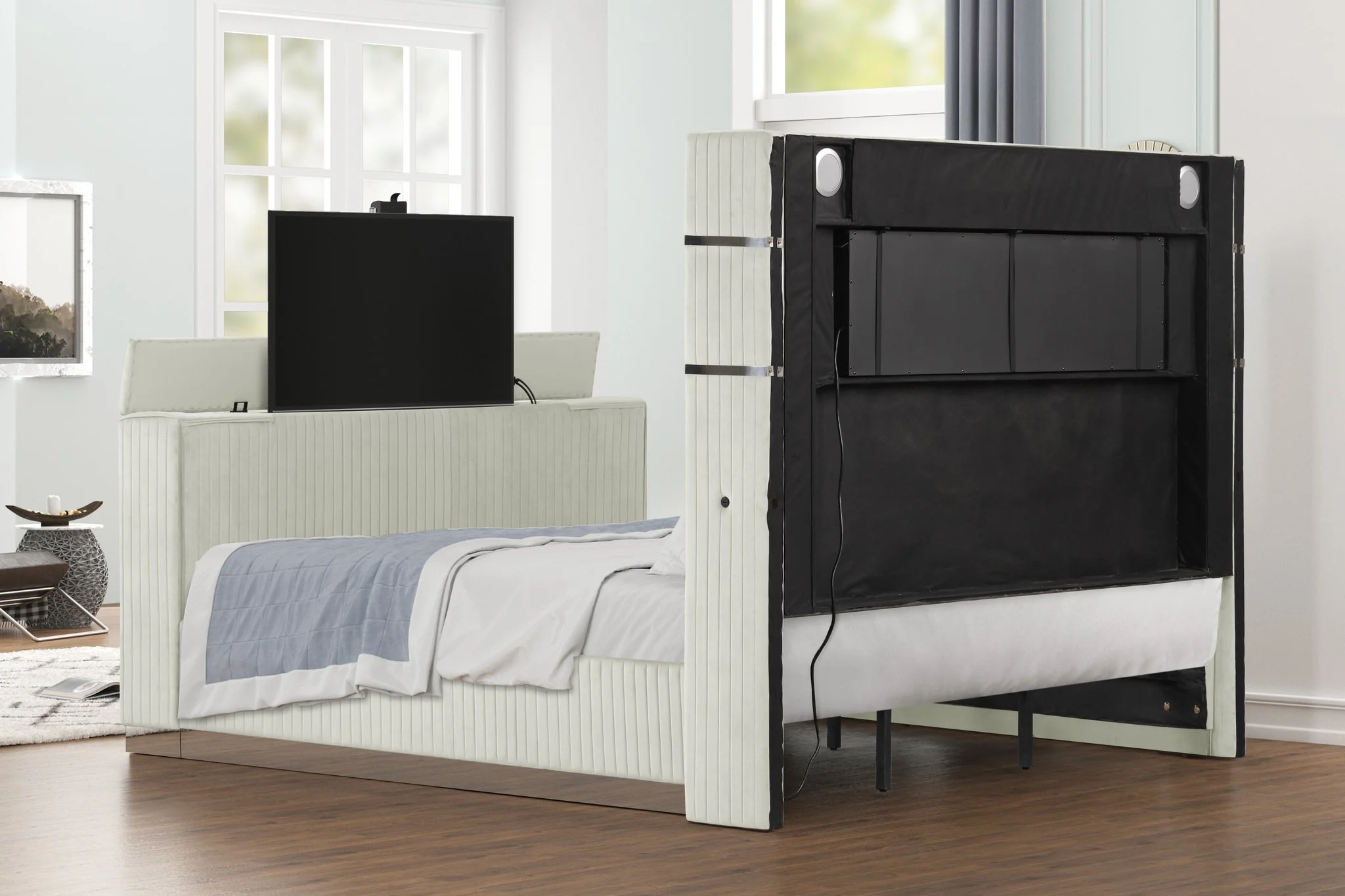 Lavish King 5PC Bedroom Set Beige - Image 6