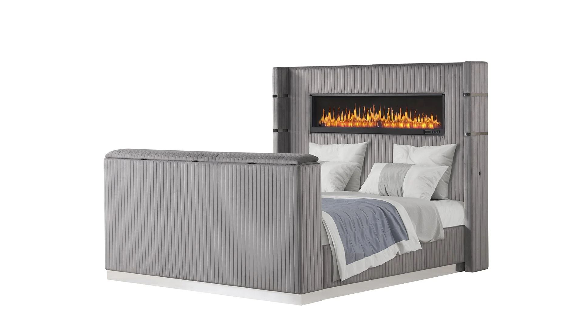 Lavish King 5PC Bedroom Set Gray - Image 3
