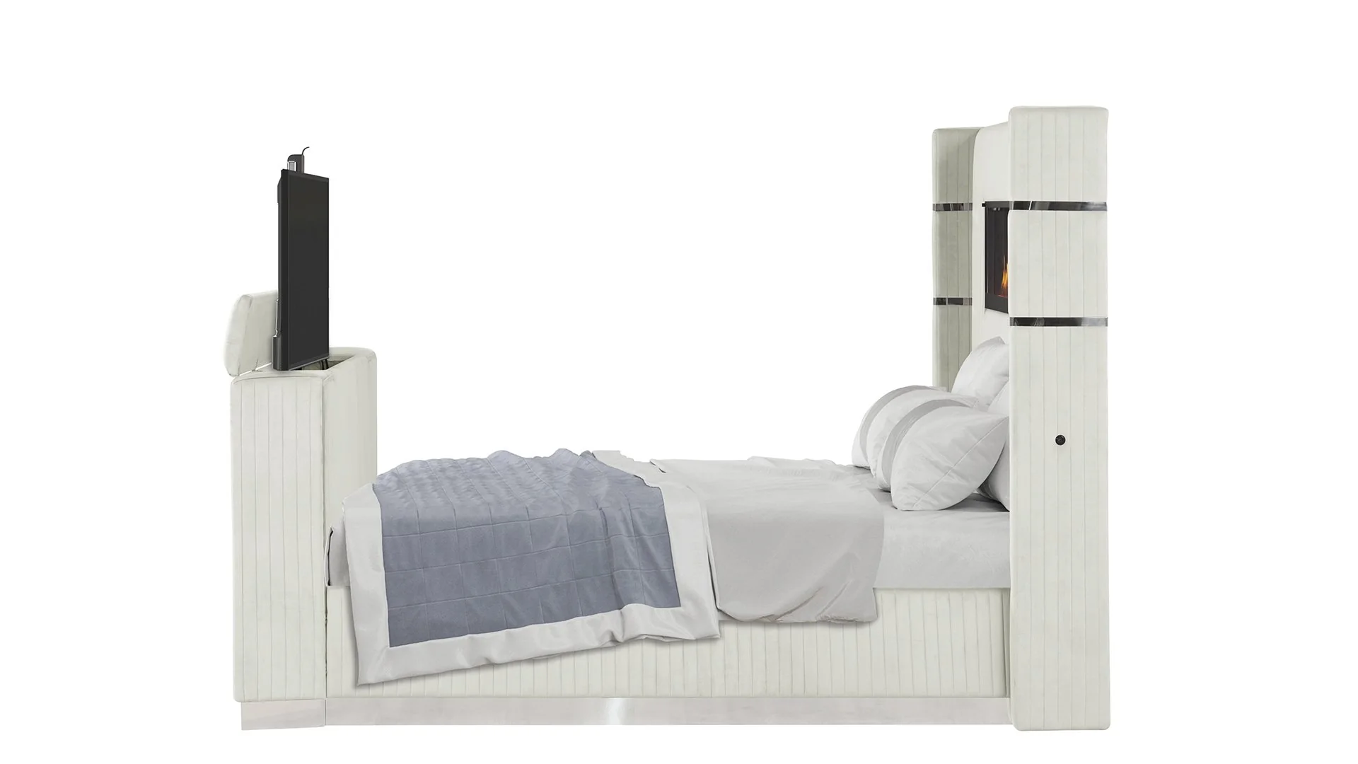 Lavish King Bed Beige - Image 3