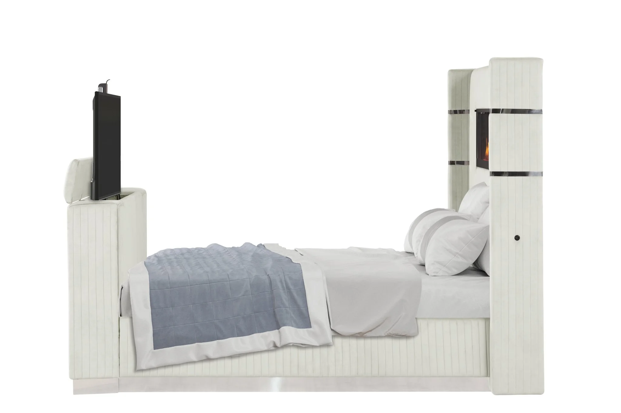 Lavish Queen Bed Beige - Image 6
