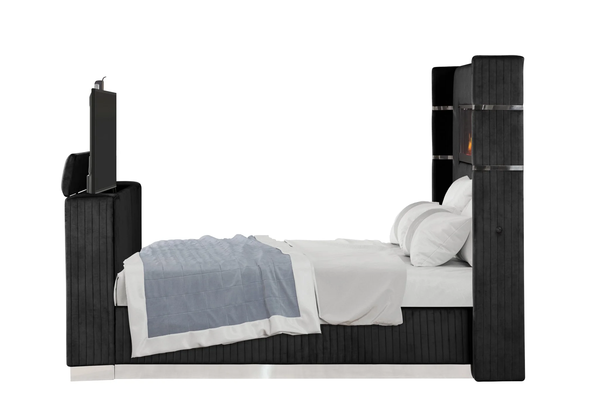 Lavish Queen Bed Black - Image 5