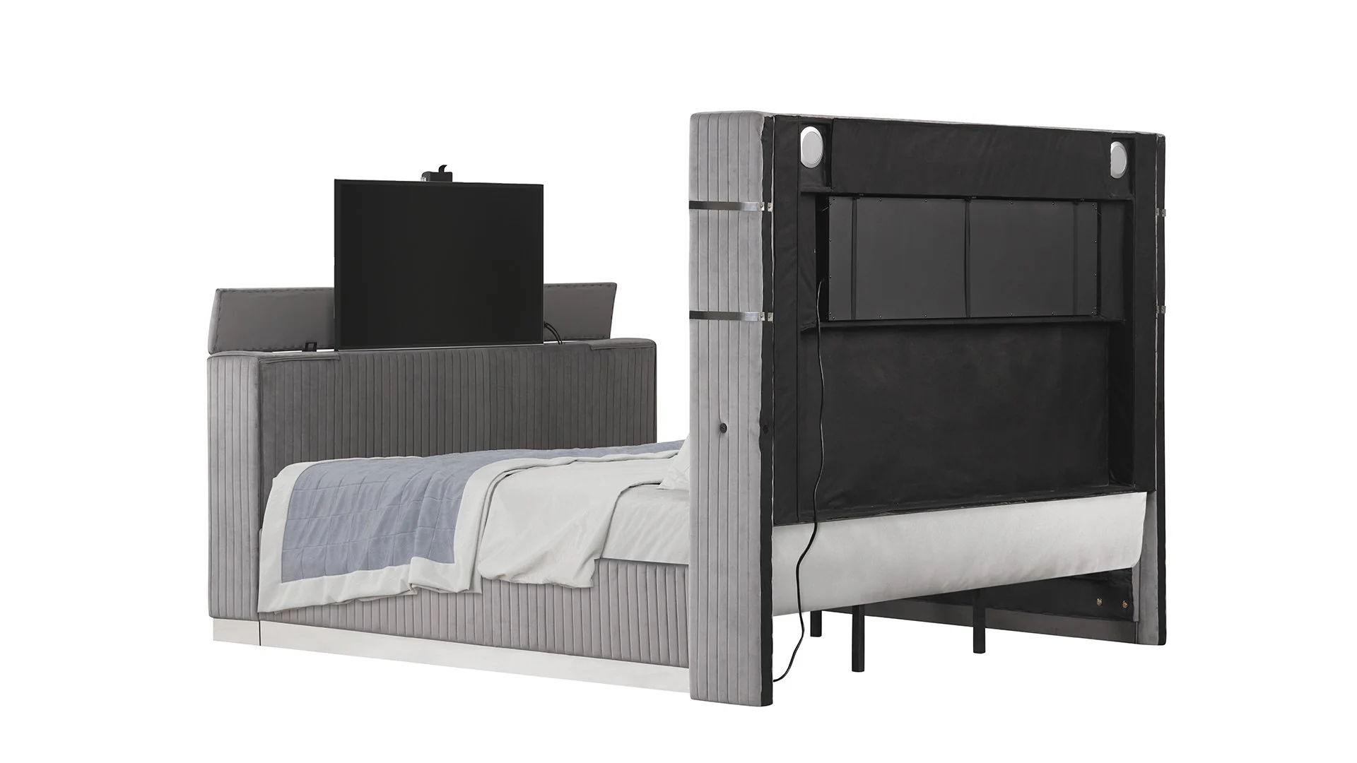 Lavish Queen Bed Gray - Image 6