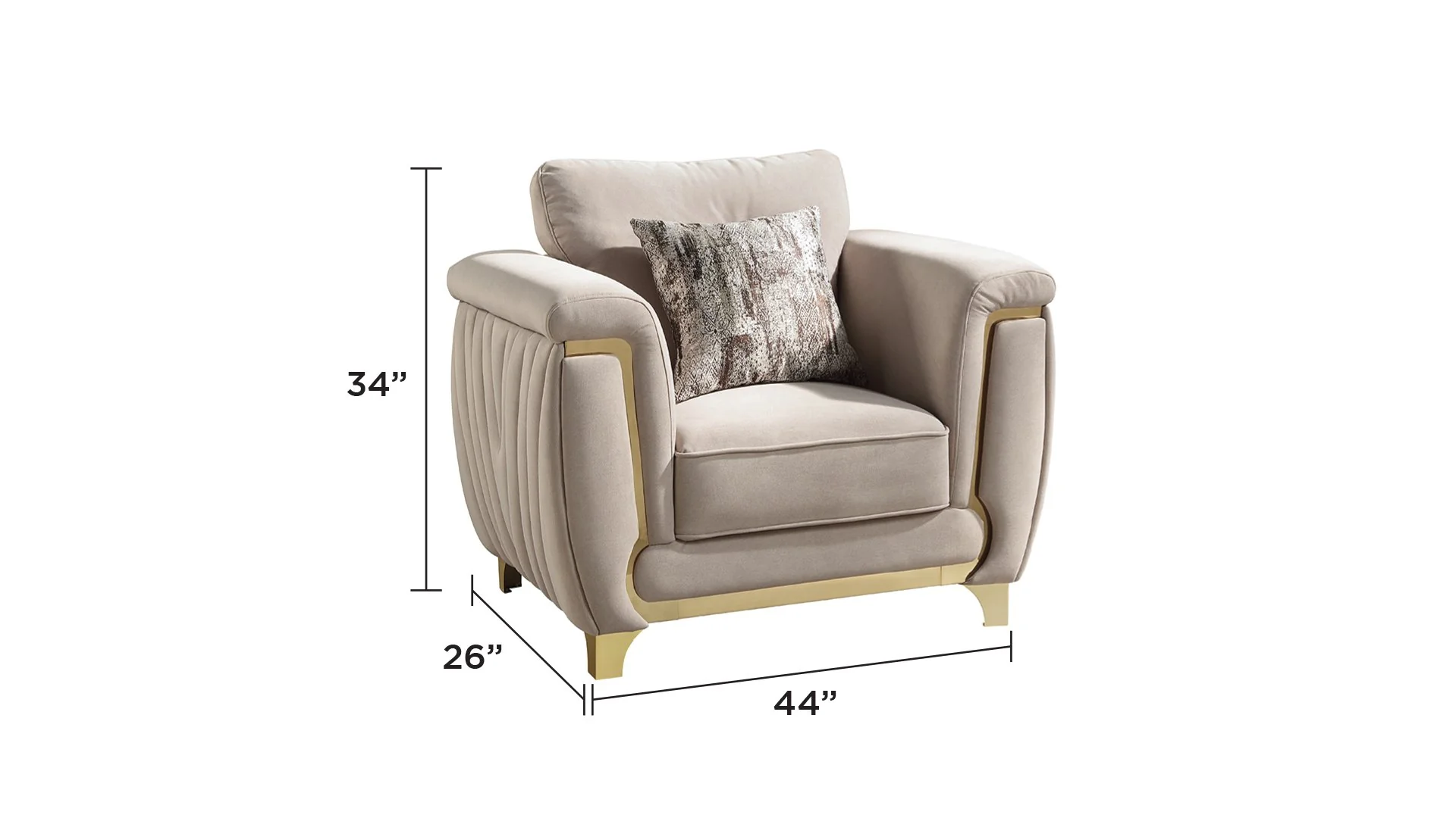 Leena Chair Beige - Image 2