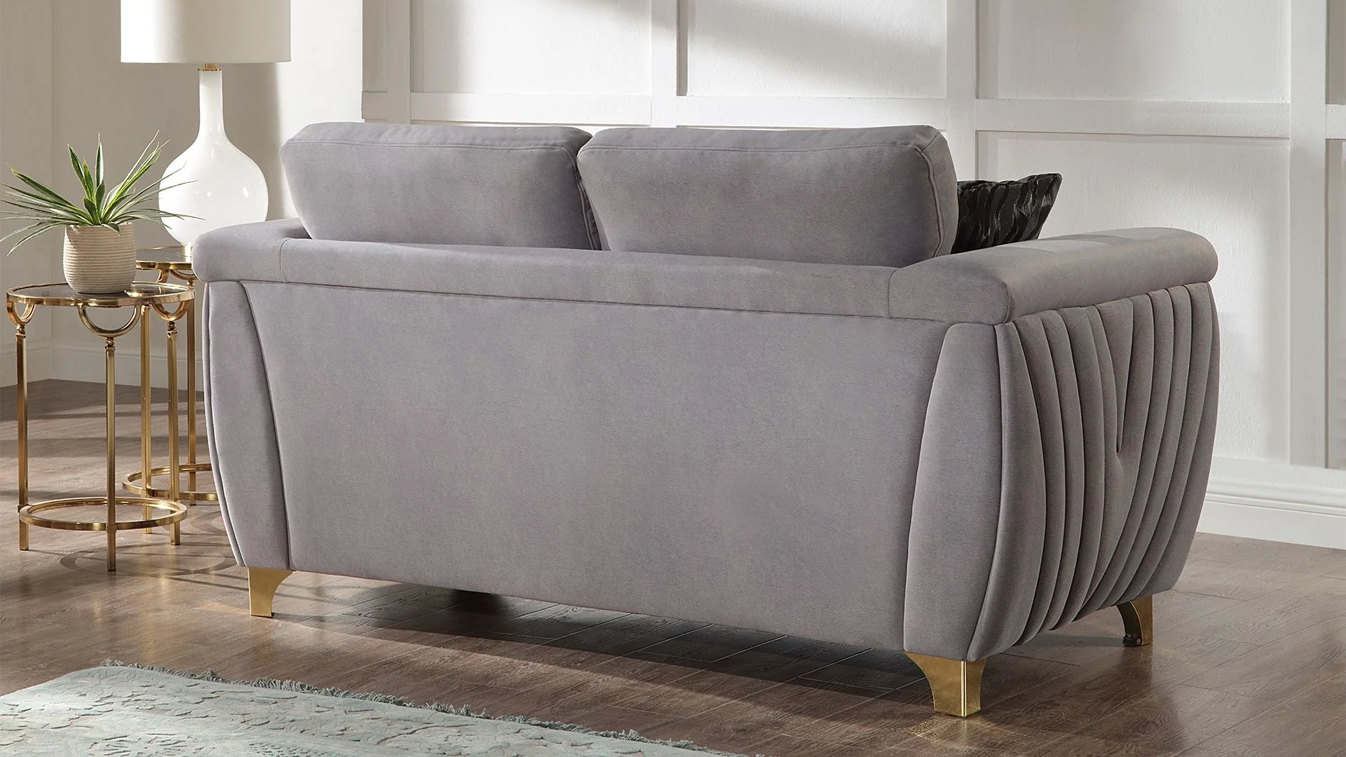 Leena Loveseat Gray - Image 3