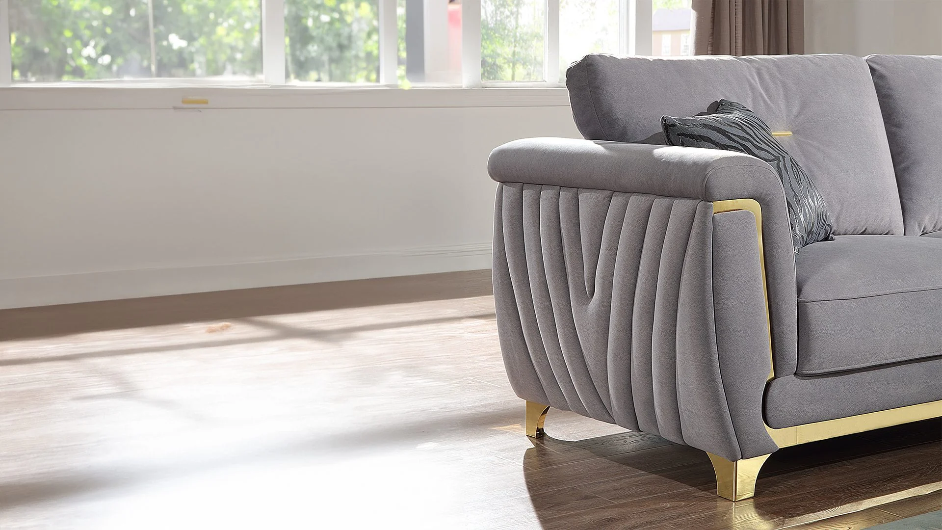 Leena Sofa Gray - Image 4