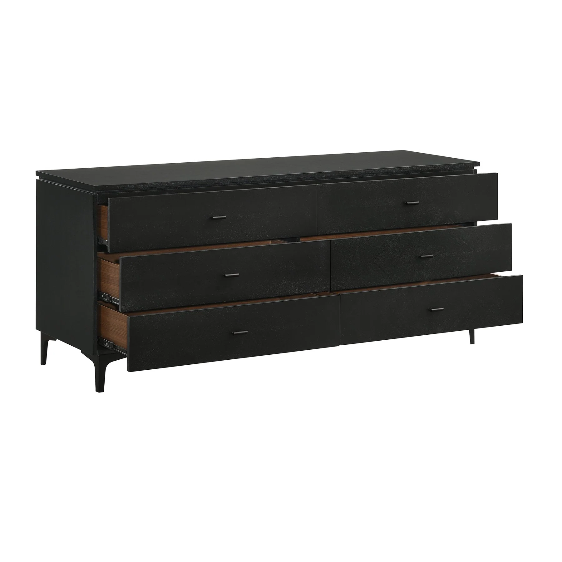 Legend 4 Piece Gray Fabric Queen Platform Bedroom Set with Dresser and Nightstands - Image 7
