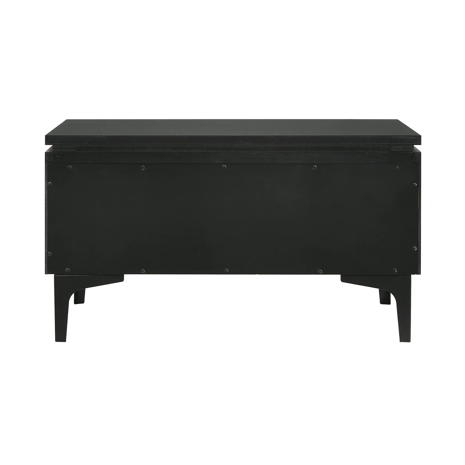 Legend Black Glaze Ash Veneer 1 Drawer Nightstand with Metal Legs - Image 4