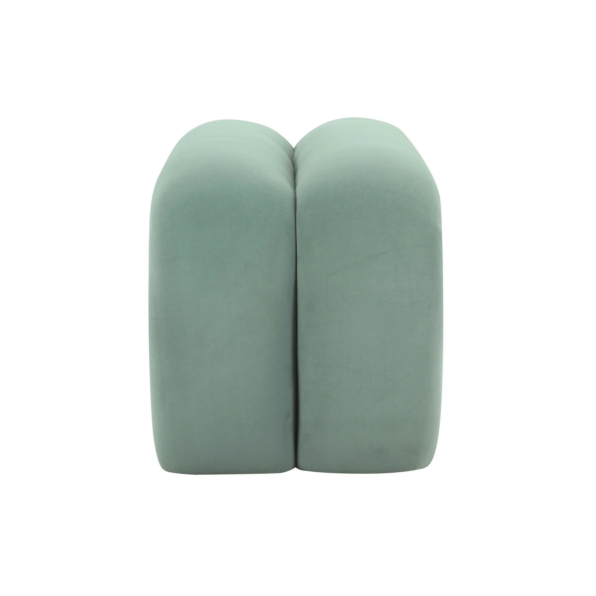 Leigh Green Velvet Channeled Bench - Image 5