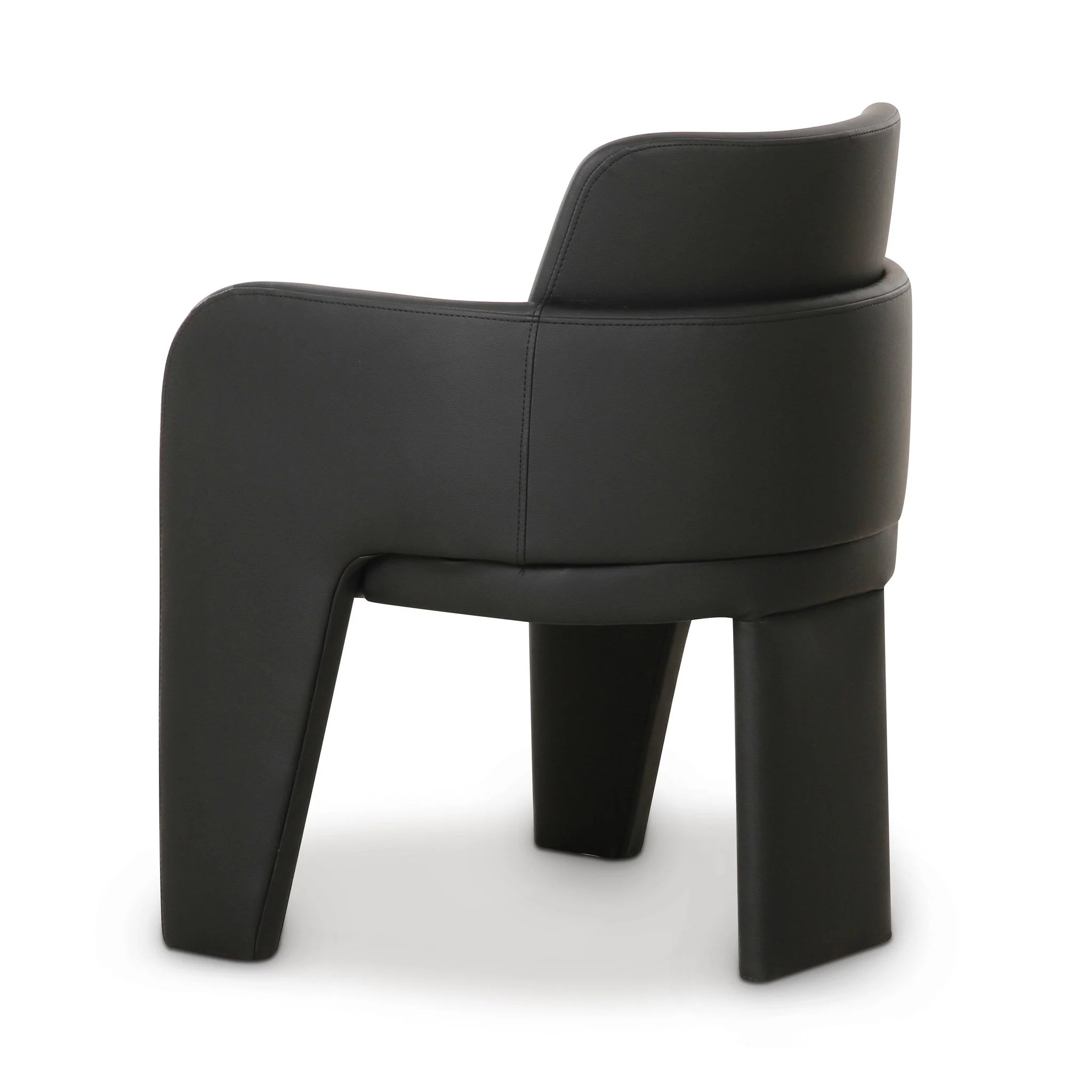 Leo Black Performance Vegan Leather Dining Chair - Image 4