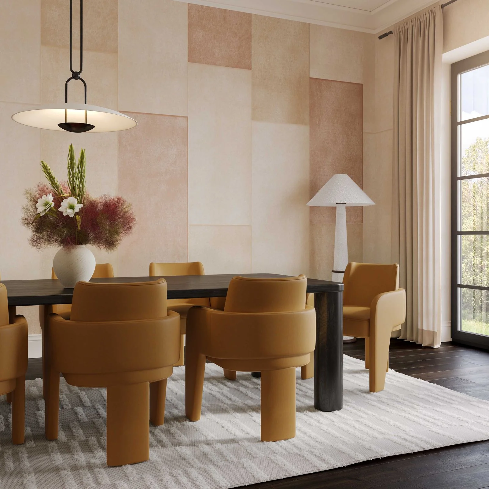 Leo Tan Performance Vegan Leather Dining Chair - Image 2