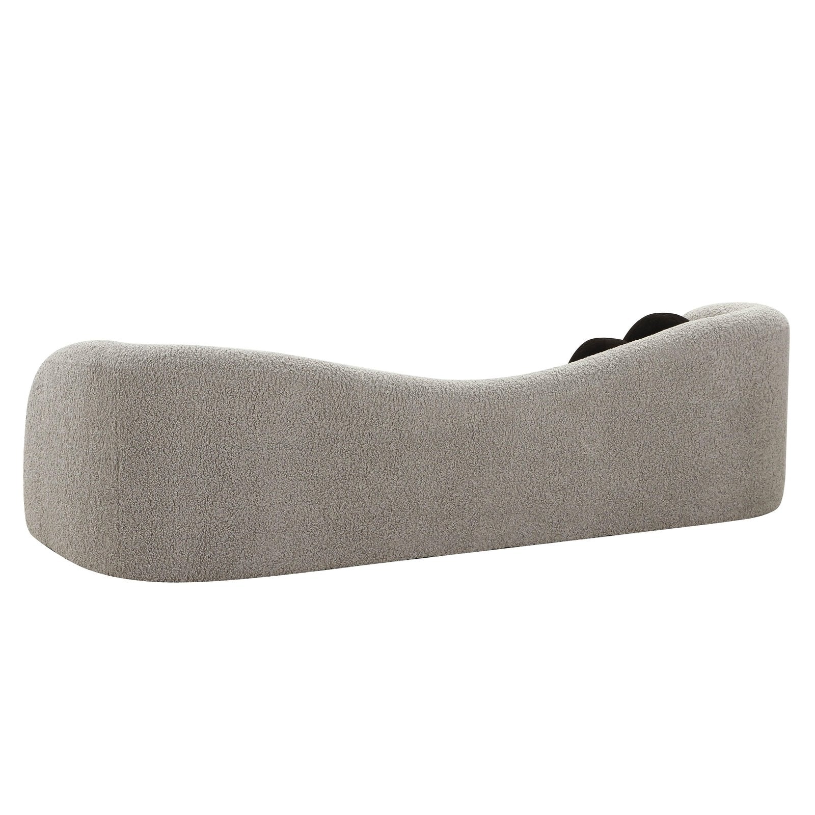 Leonie Grey Faux Shearling Sofa - Image 5