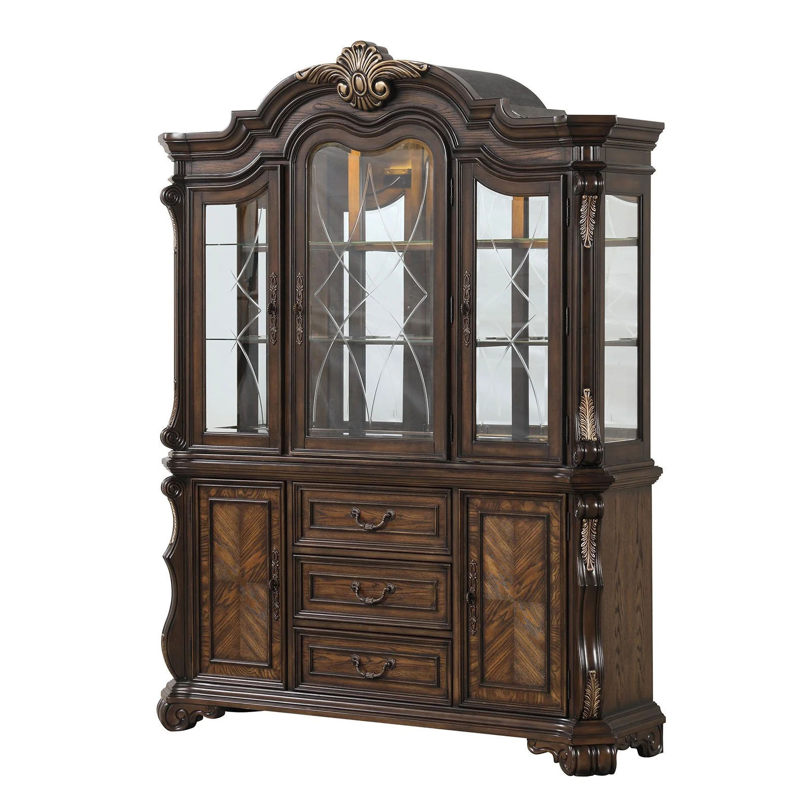 Leovanni Hutch And Buffet, Dark Brown - Image 3