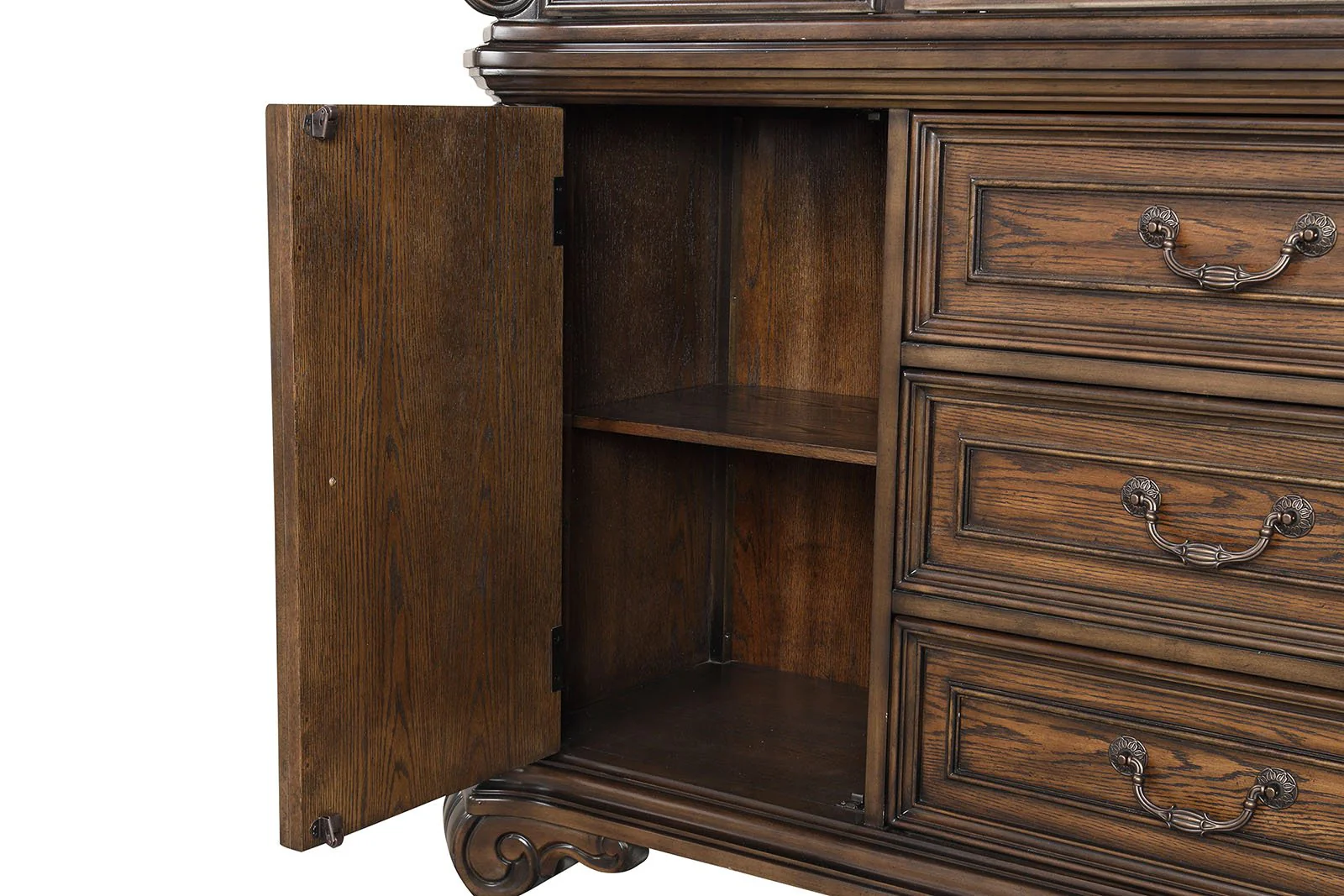 Leovanni Hutch And Buffet, Dark Brown - Image 5