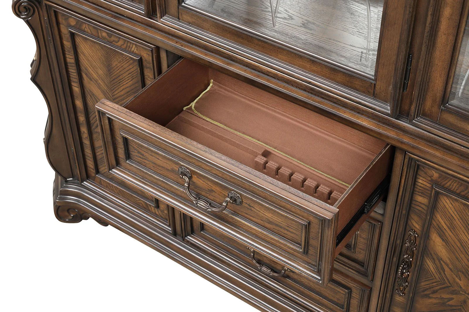 Leovanni Hutch And Buffet, Dark Brown - Image 6
