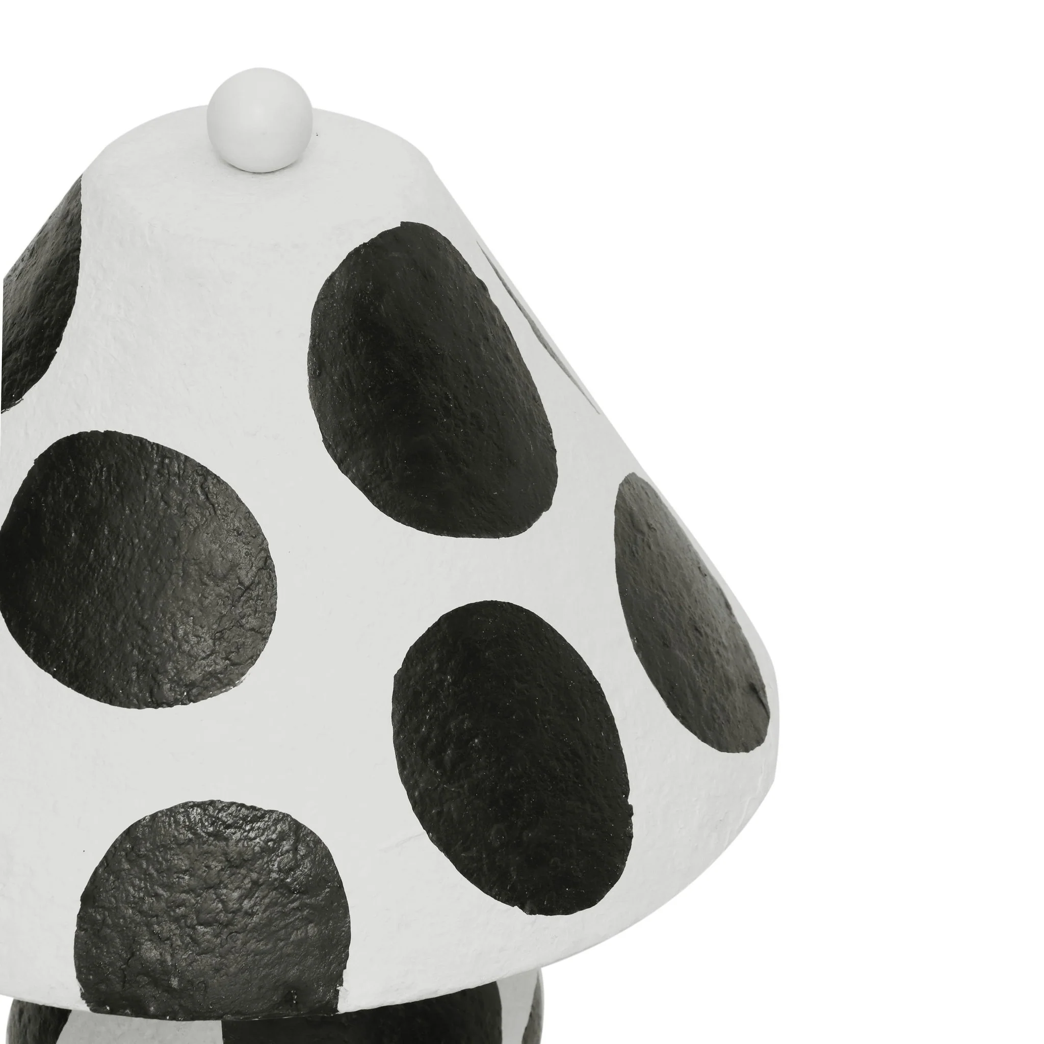 Lerici Black and White Papier Mache Table Lamp - Image 4