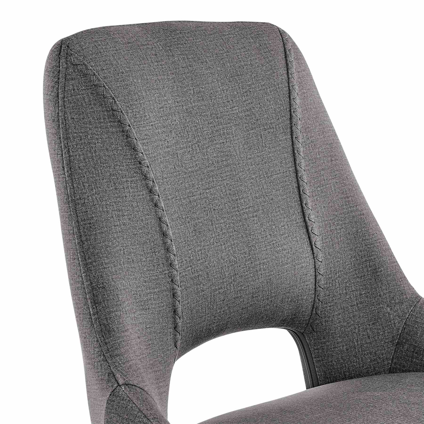 Lexi Dining room Accent Chair in Gray Velvet and Black Finish - Set of 2 - Image 6
