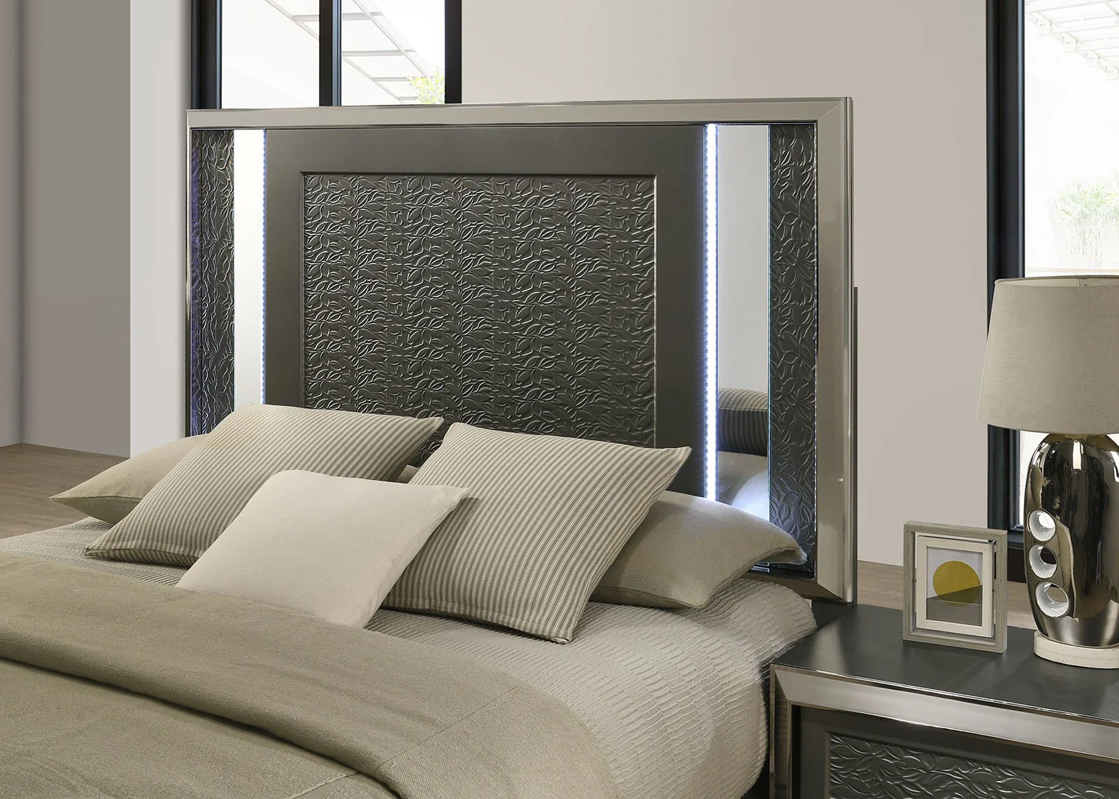 Leyland E.King Bed, Dark Gray - Image 3
